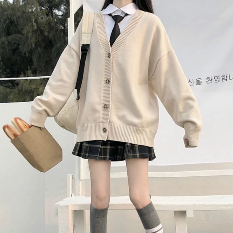 japanese fashion preppy style jk loose v neck cardigans 2020 new knitted sweaters women outwear jk.jpg q90.jpg