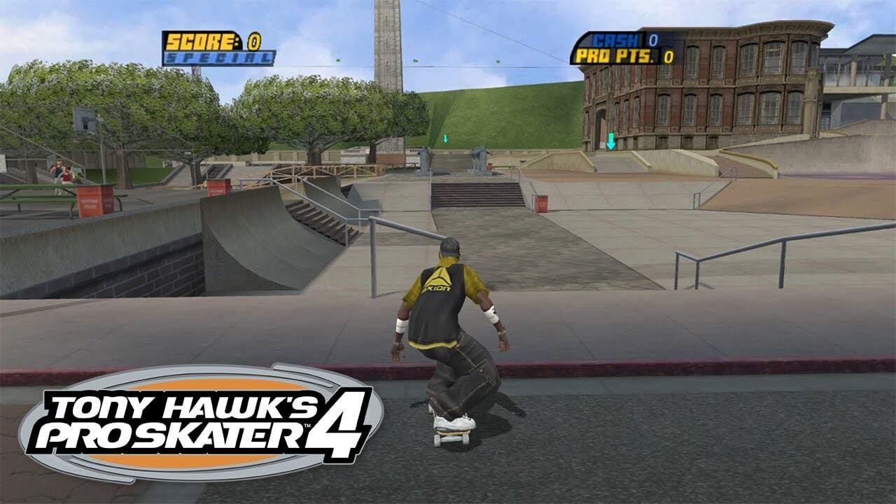 пример игры Tony Hawk’s Pro Skater 4 с геймплеем